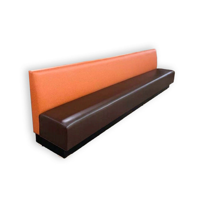 Large Leather Lounge Bench (Orange/Purple)