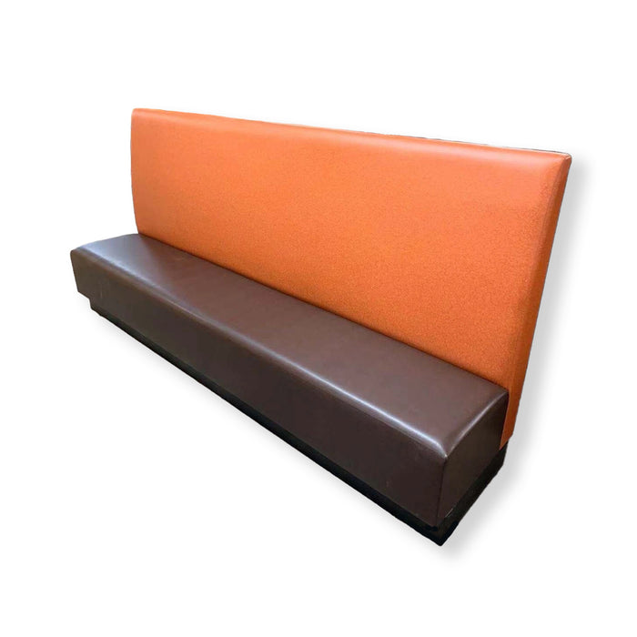 Small Leather Lounge Bench (Orange/Purple)