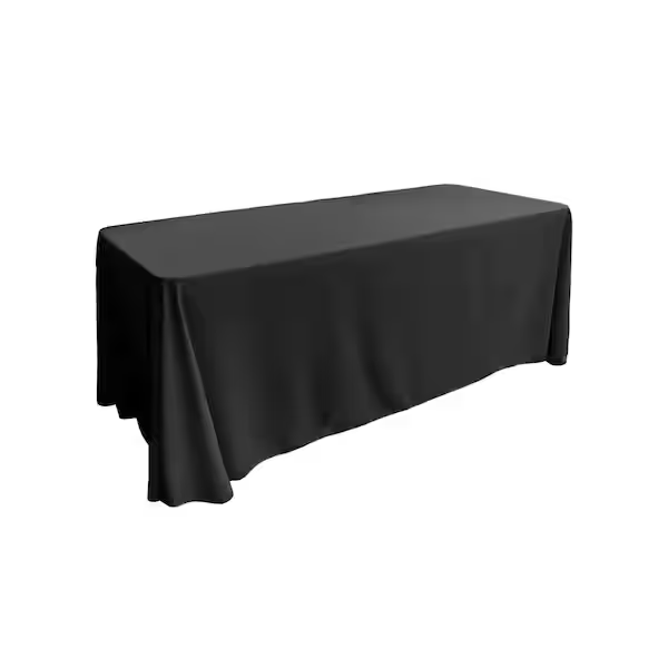 6ft Rectangle Black Table Linen
