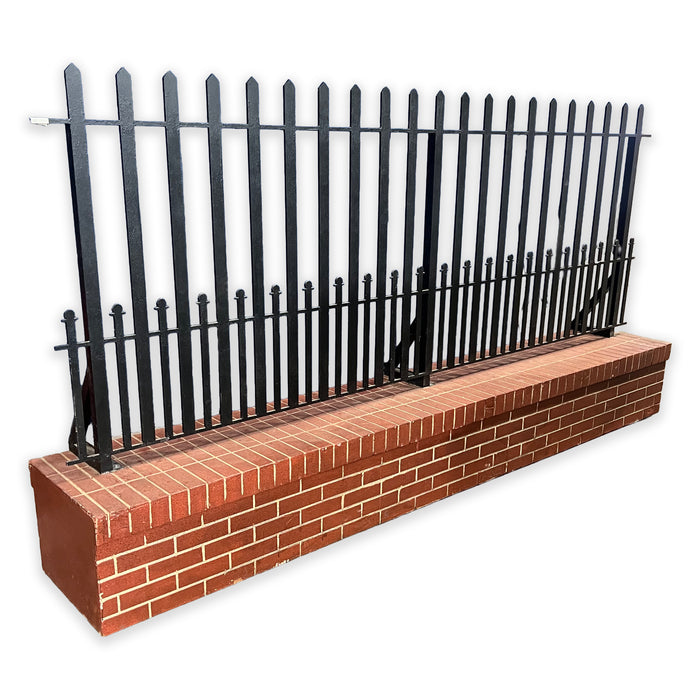 Faux Brick & Wrought-Iron Gate Divider