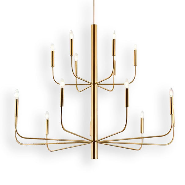 15-Light Minimalist Candlestick Chandelier